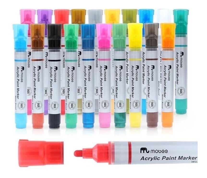 Marcadores Acrílicos Lápices 20 Colores Tipo Posca Grueso-1