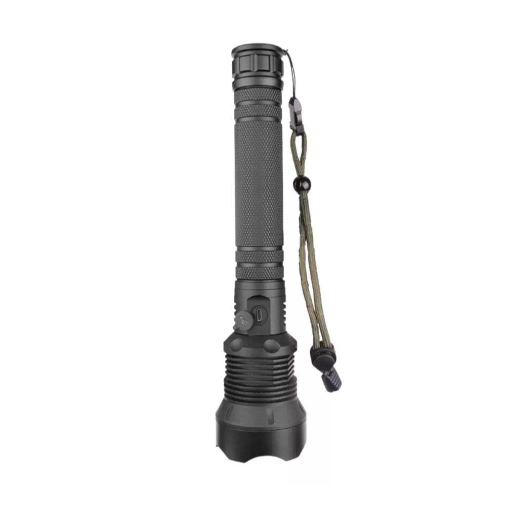Potente Linterna Led P90 De Carga Usb Aleación De Aluminio-3