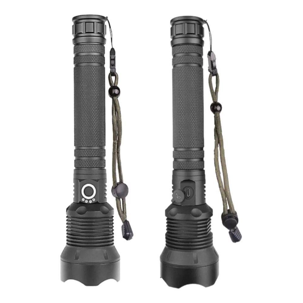 Potente Linterna Led P90 De Carga Usb Aleación De Aluminio-1