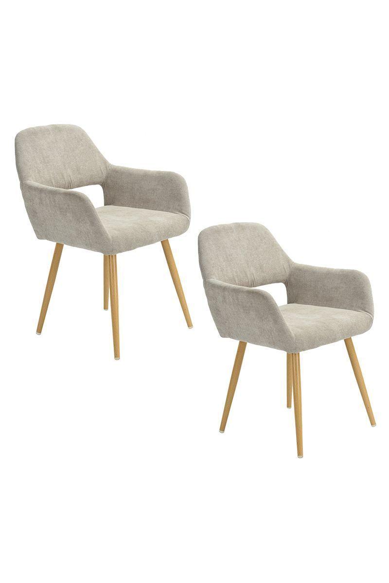 Pack 2 Silla Comedor Sitial Cromwell Beige-0