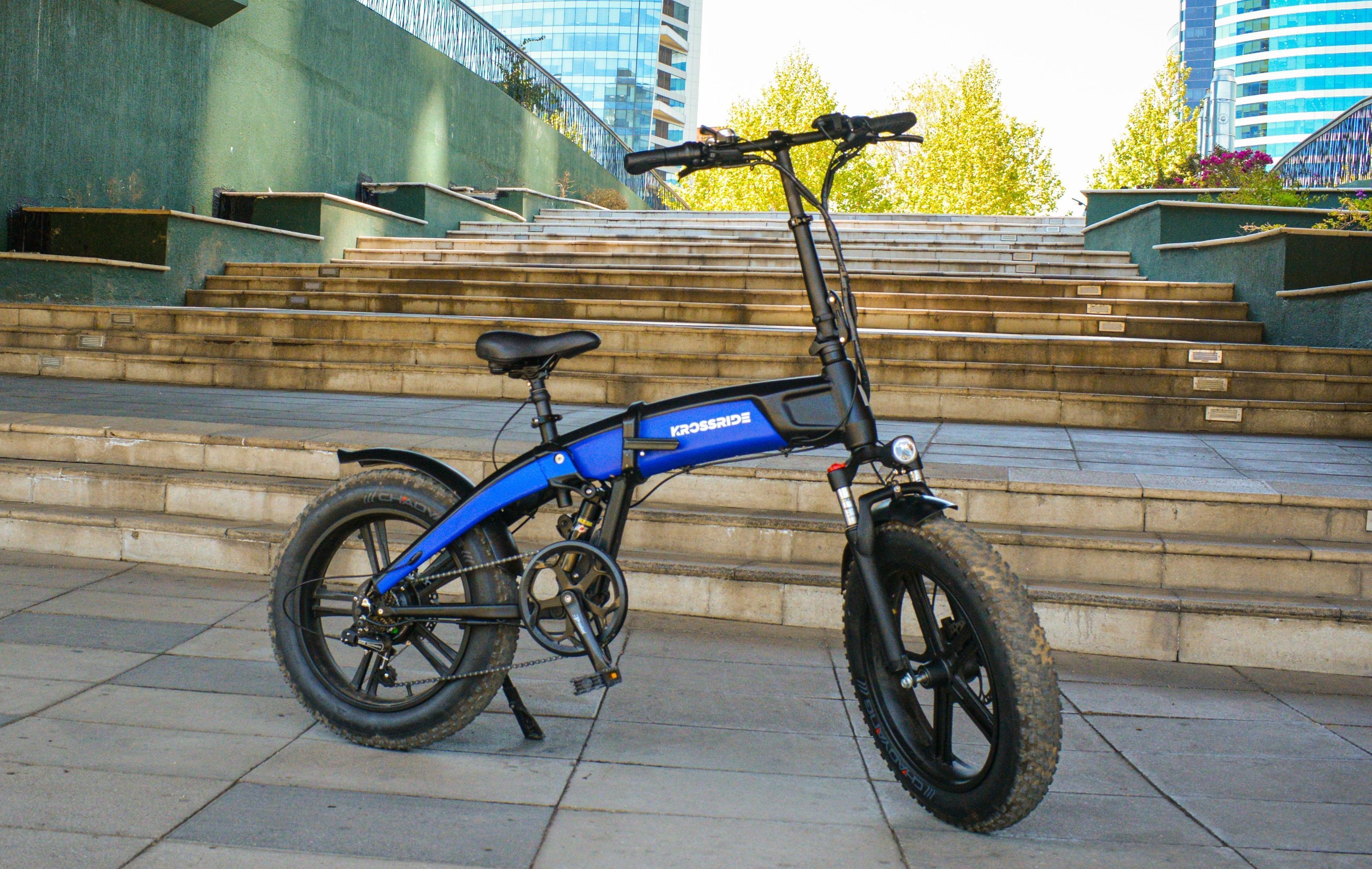 Krossride E-BIKE Plegable Azul-4