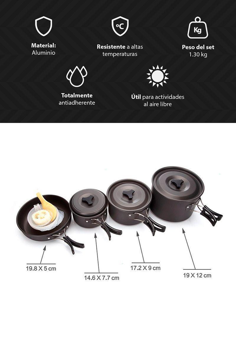 Set Ollas Camping 4 a 5 Personas Outdoor-2