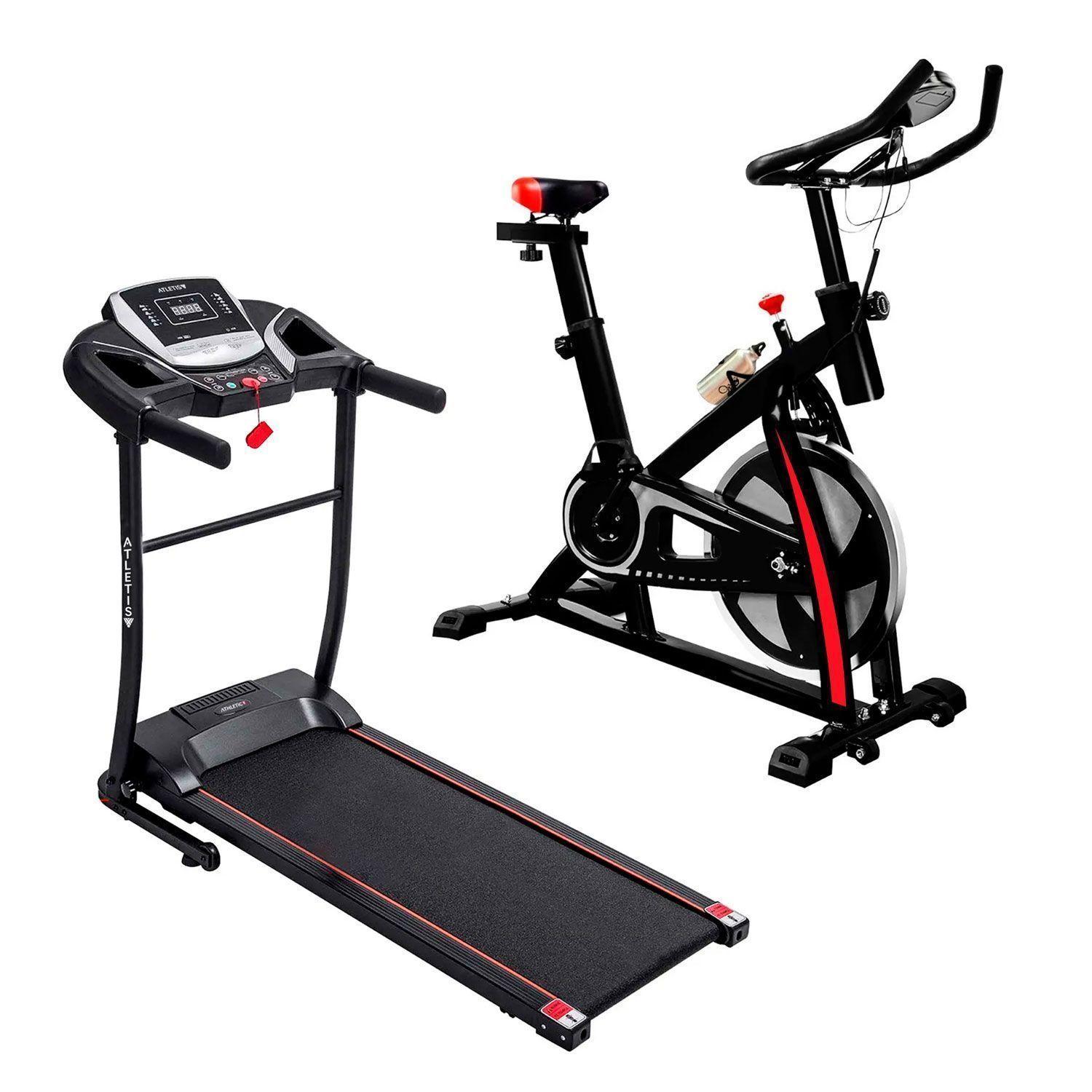 Pack Bicicleta Spinning Fitness + Trotadora Eléctrica MP3 y Altavoces-0