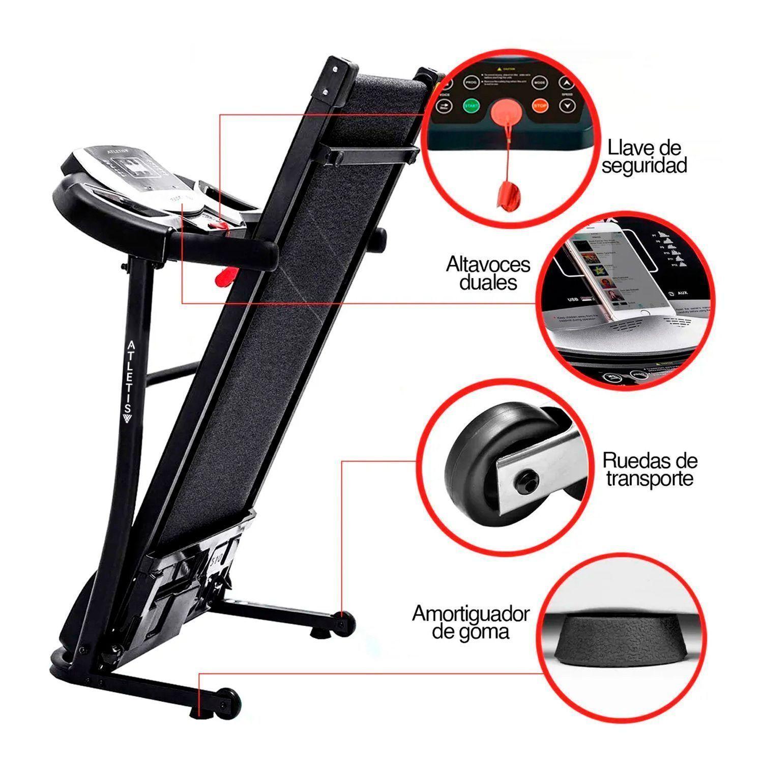 Pack Bicicleta Spinning Fitness + Trotadora Eléctrica MP3 y Altavoces-4