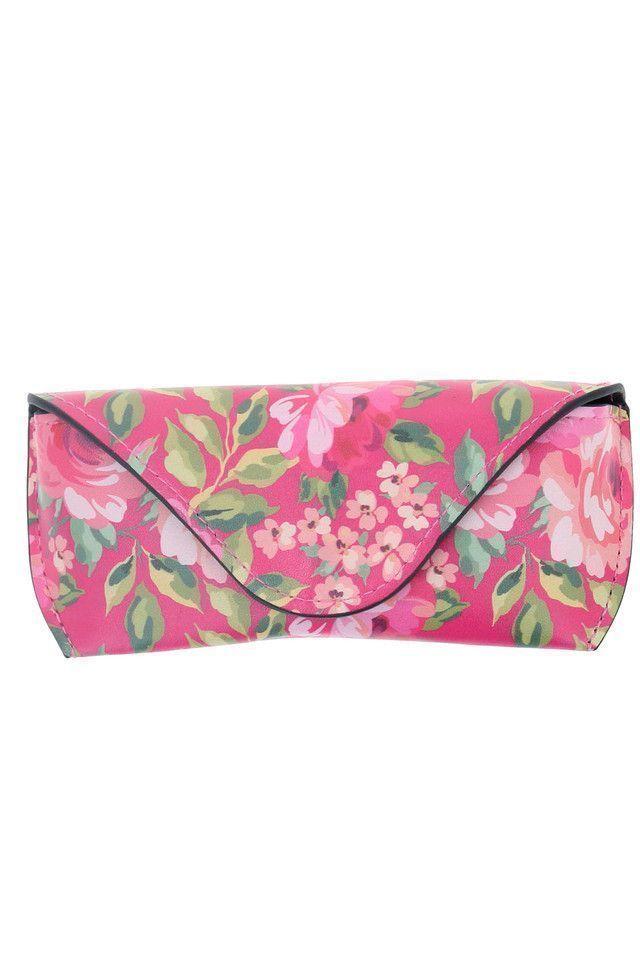Estuche porta anteojos Fucsia Flores iD-0