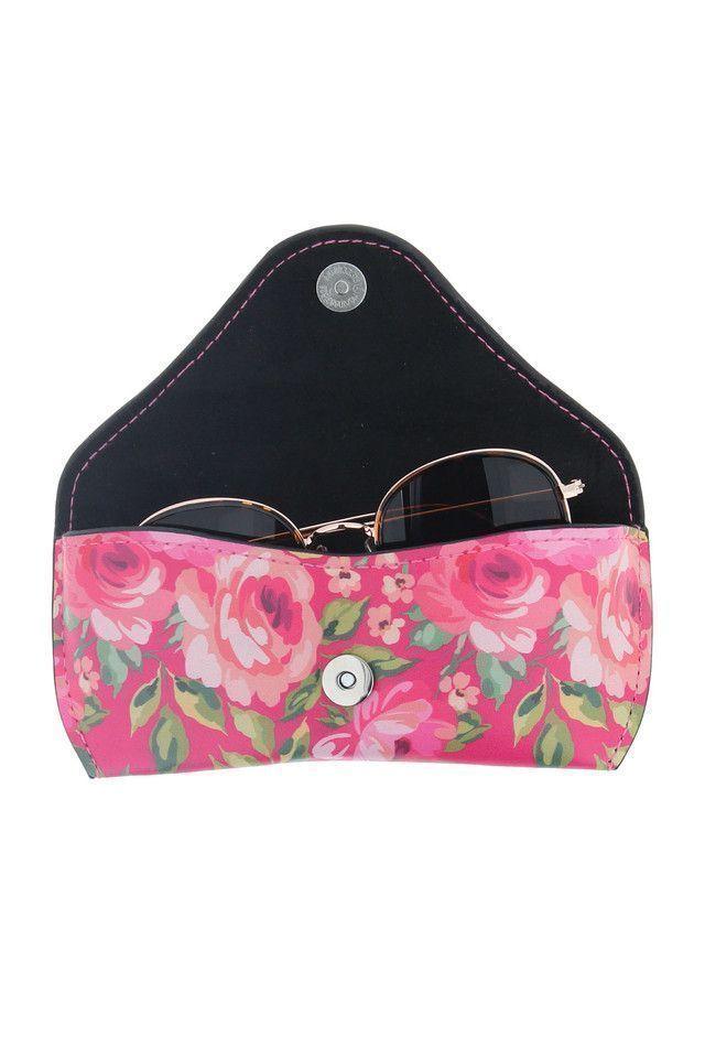 Estuche porta anteojos Fucsia Flores iD-1