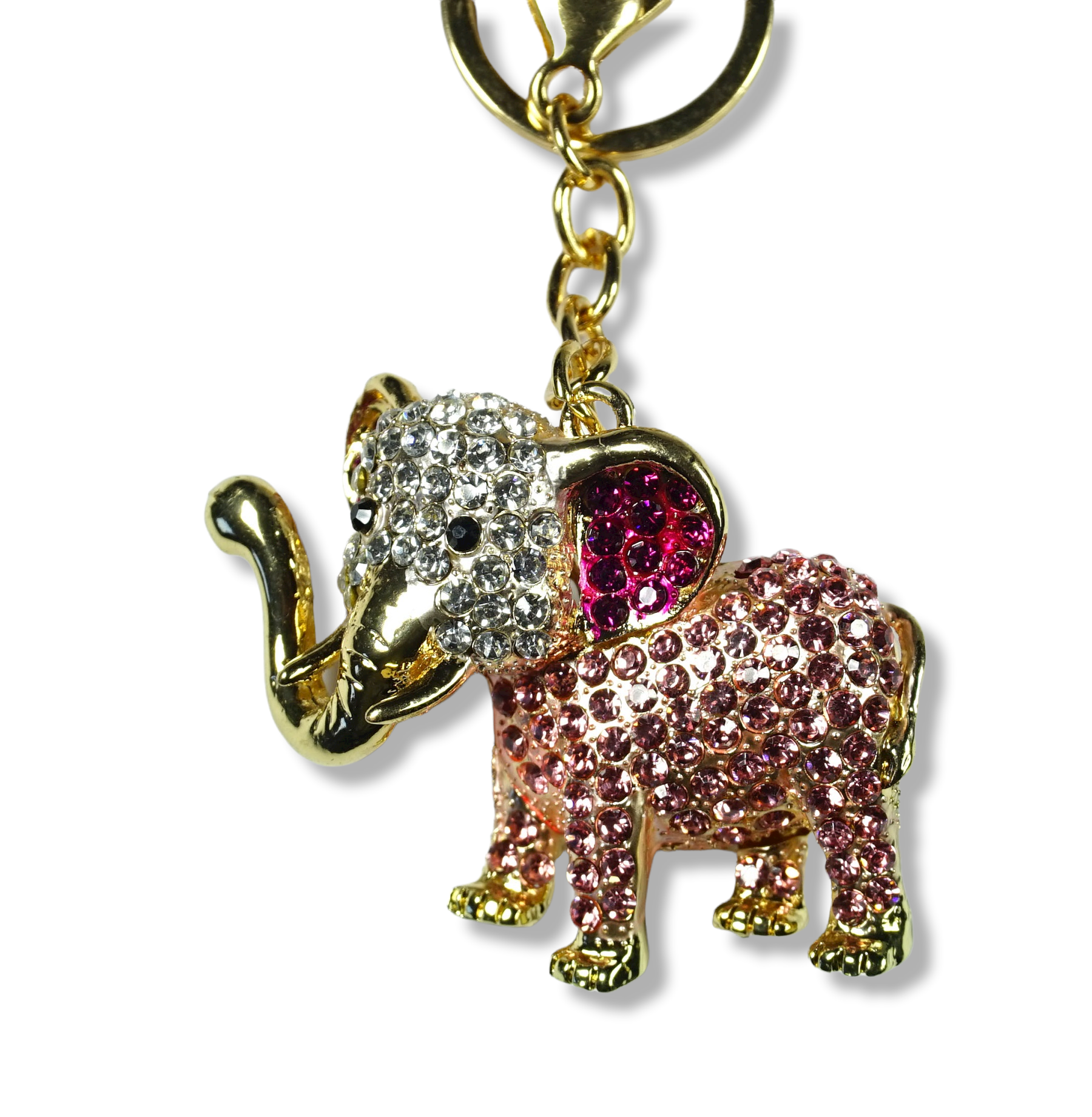 Llavero Elefantito Incrustaciones Cristales En Colores AJ57-0