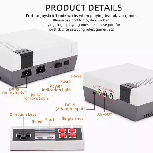 Retro Classic Mini Consola 620 Juegos 2 Controles-4