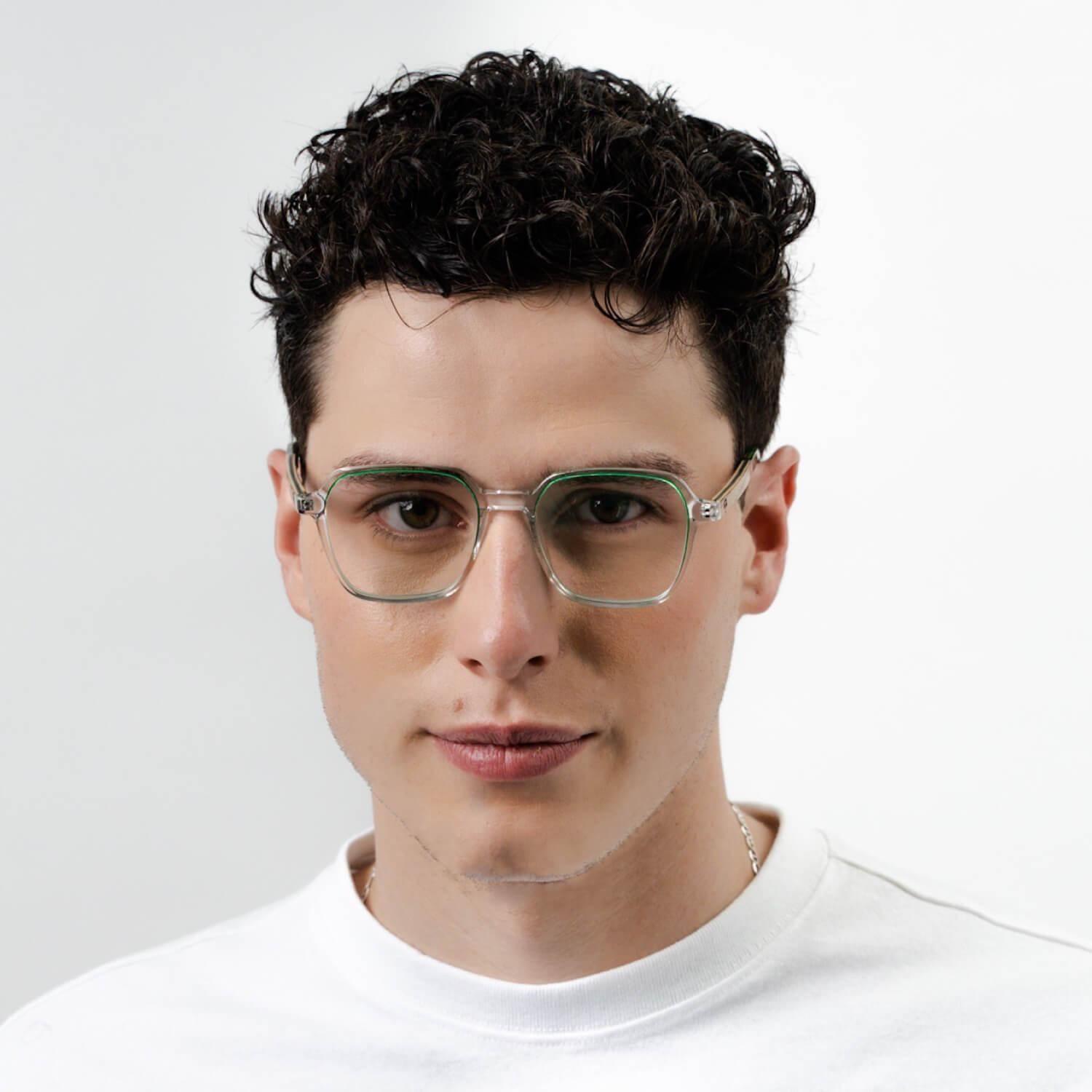 Lentes Ópticos Cuadrados Frutillar Talla única Verde-3