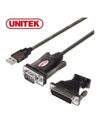Adaptador USB a Serial DB9 DB25 Chip Prolific 1.5MT Unitek-0