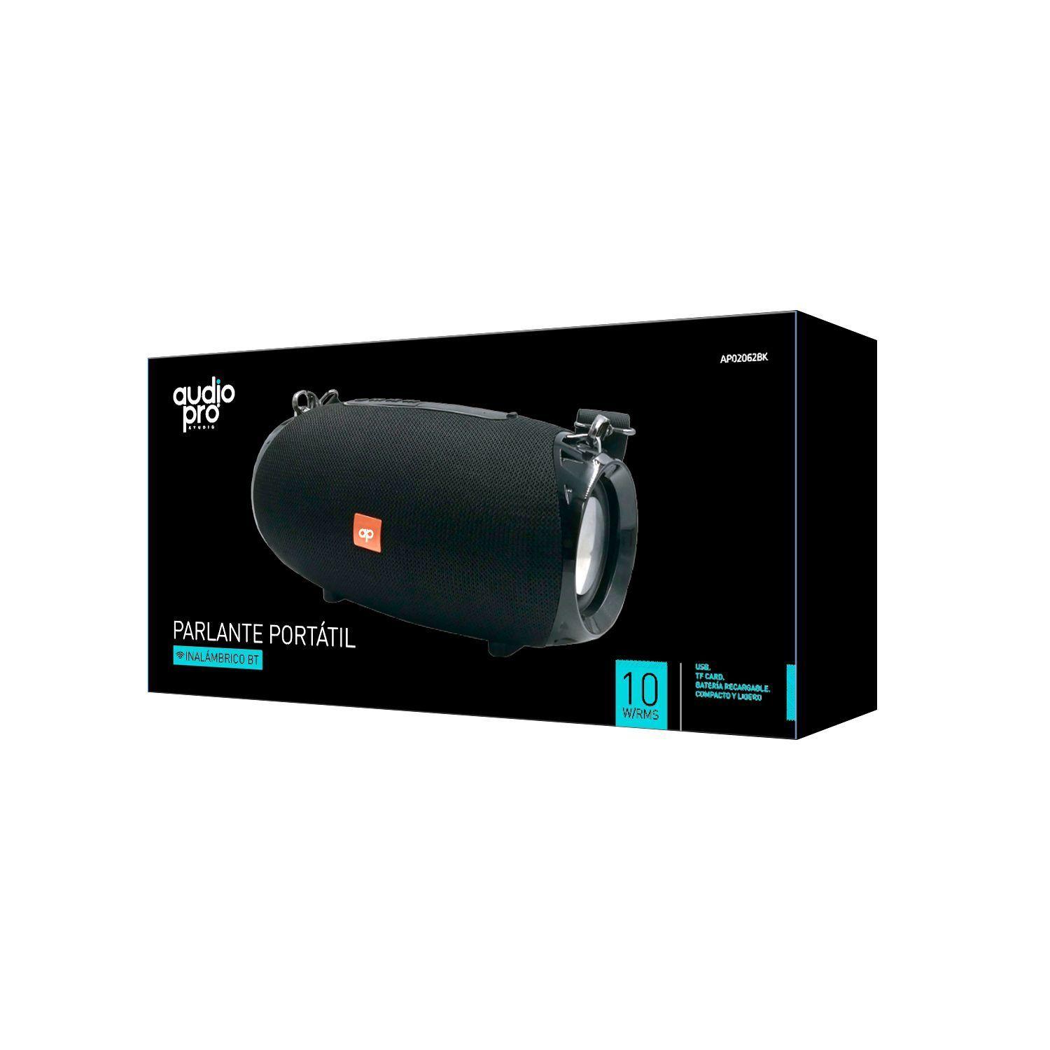 Parlante Portátil Bluetooth 10W RMS 1200 mAh Negro Audiopro-1