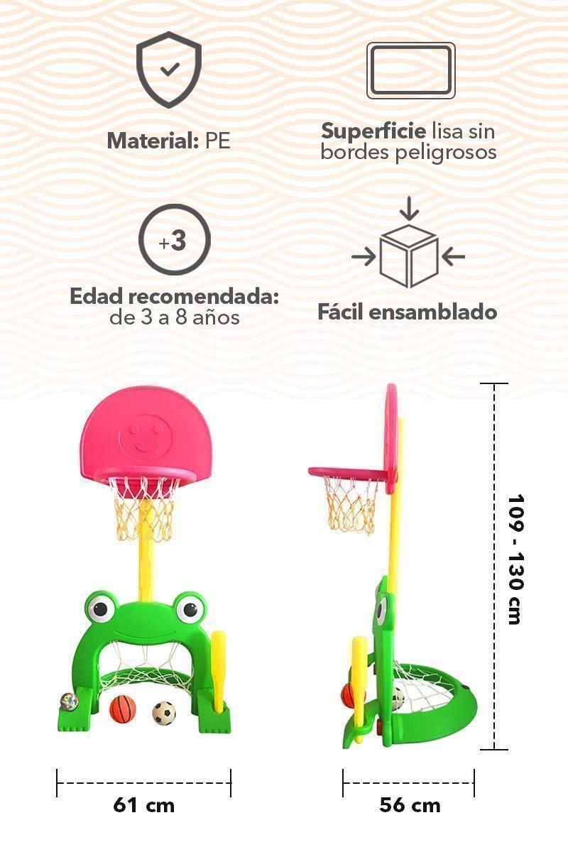 Ranita Infantil con Aro de Básquetbol y Arco Verde-2