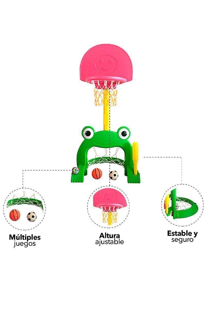Ranita Infantil con Aro de Básquetbol y Arco Verde-3