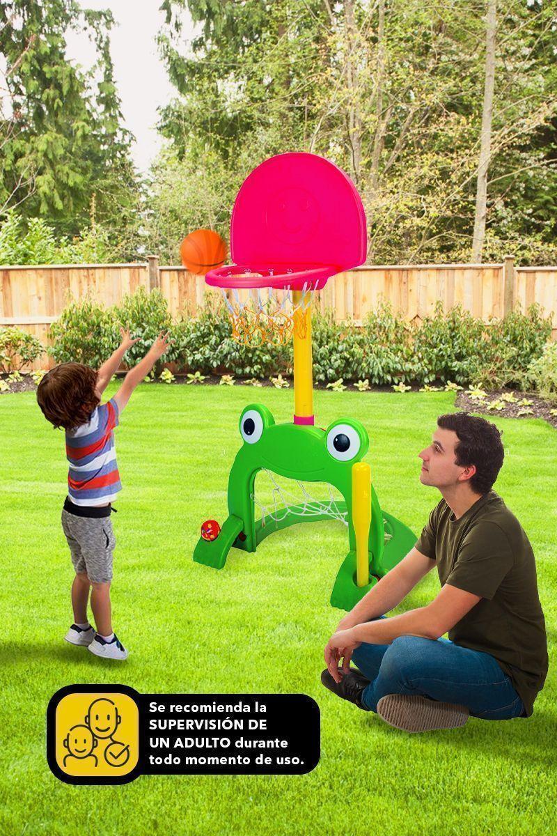 Ranita Infantil con Aro de Básquetbol y Arco Verde-1
