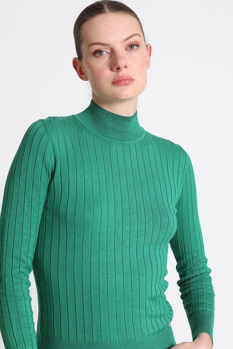Jersey Tejido Cuello Alto Verde Liola-0