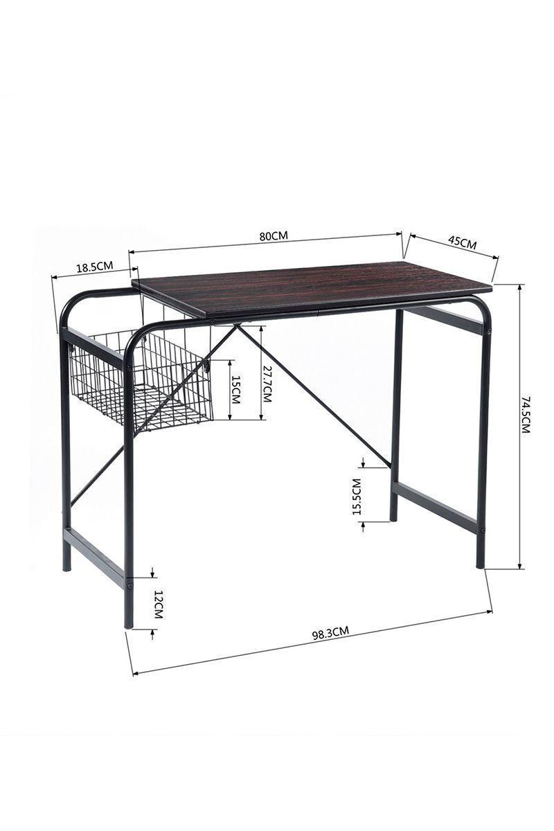 Escritorio Habibi Wenge 74,5x45x80 cm Café-2