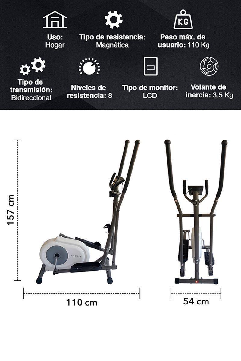 Bicicleta Elíptica Atletis YQ-2302B Gris-2