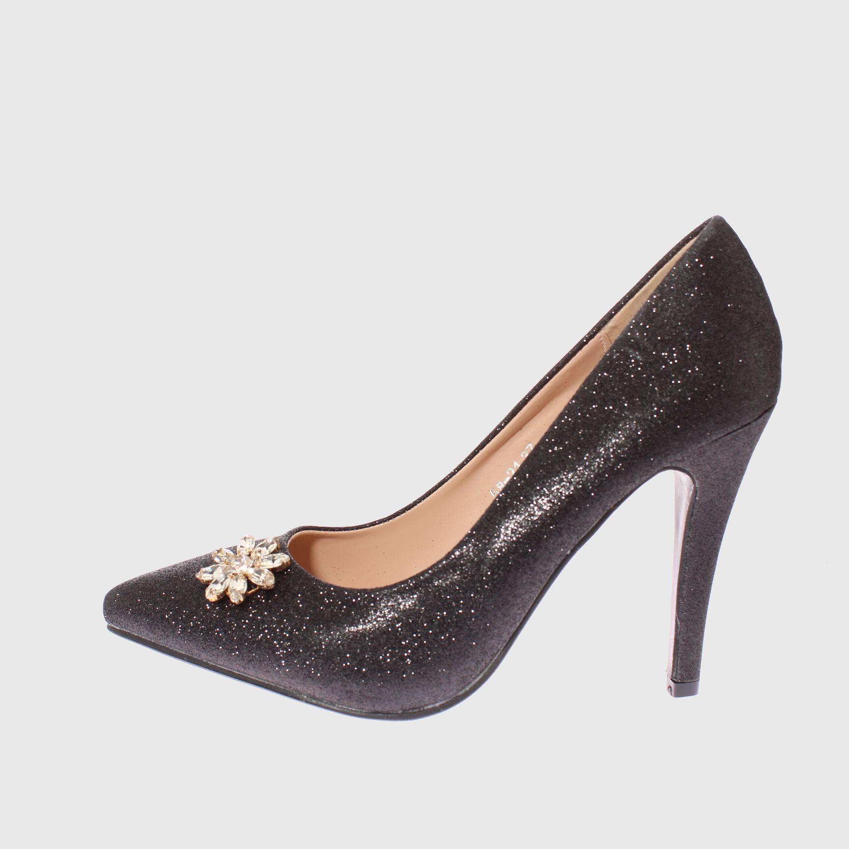 Zapato Taco Negro Vía Franca Mujer-5