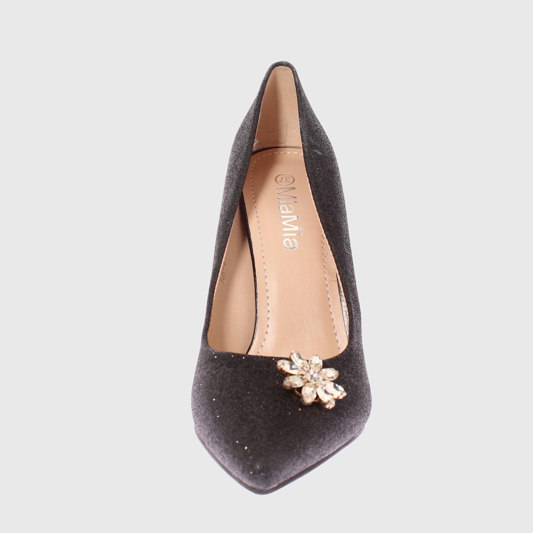 Zapato Taco Negro Vía Franca Mujer-6