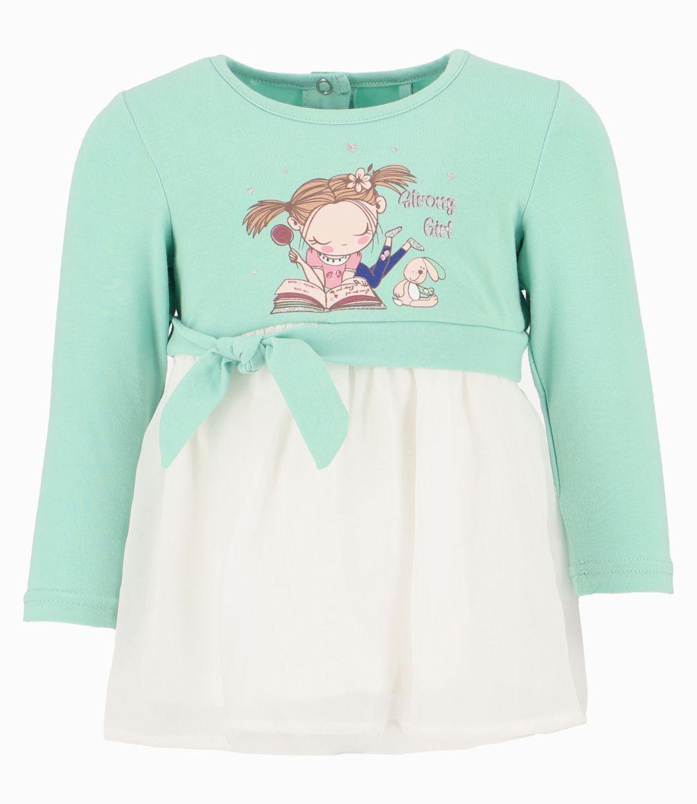 Polera Con Estampado de Caricatura Bebé Niña Crudo Limonada-1