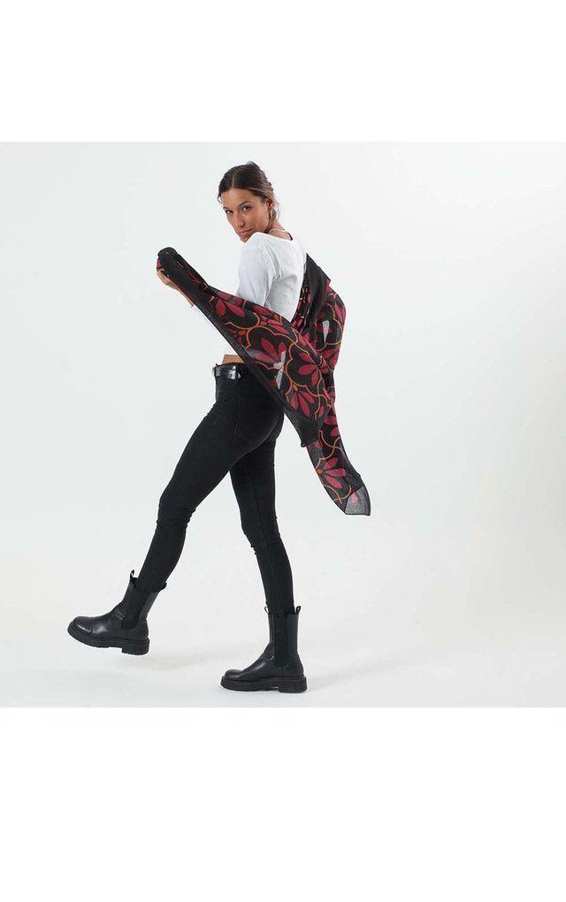 Pañuelo Estampado Tika Negro i-D-1