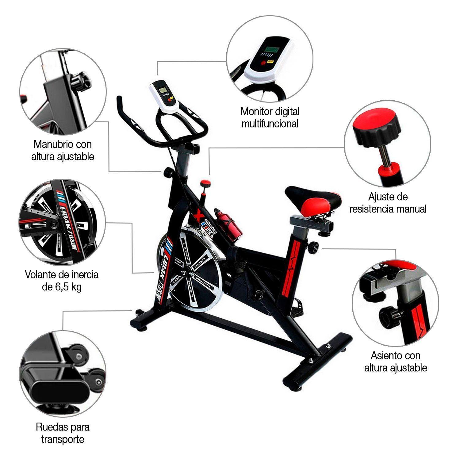 Bicicleta Spinning Home Fitness Negro-3