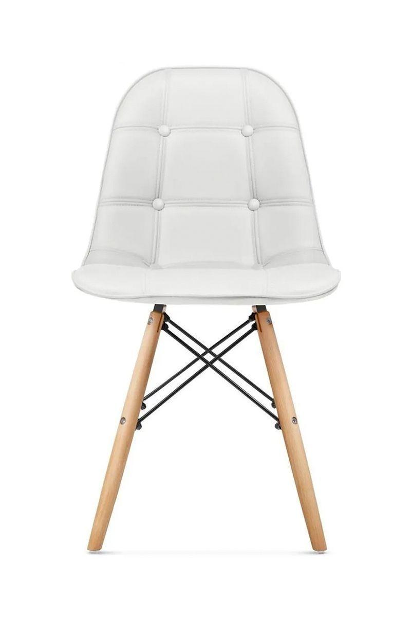 Pack 4 Sillas Eames Acolchadas Pu Blanco-13