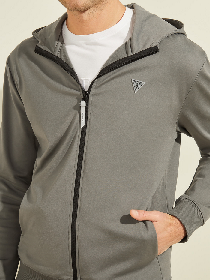 Poleron Guess Teddy Full Zip Hoodie G9N0 Gris-2