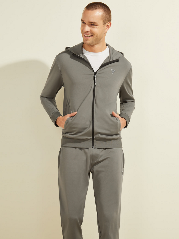Poleron Guess Teddy Full Zip Hoodie G9N0 Gris-0