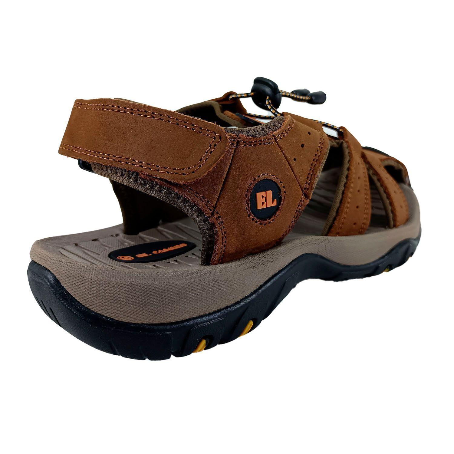 Sandalias Marron de Cuero Hombre -3