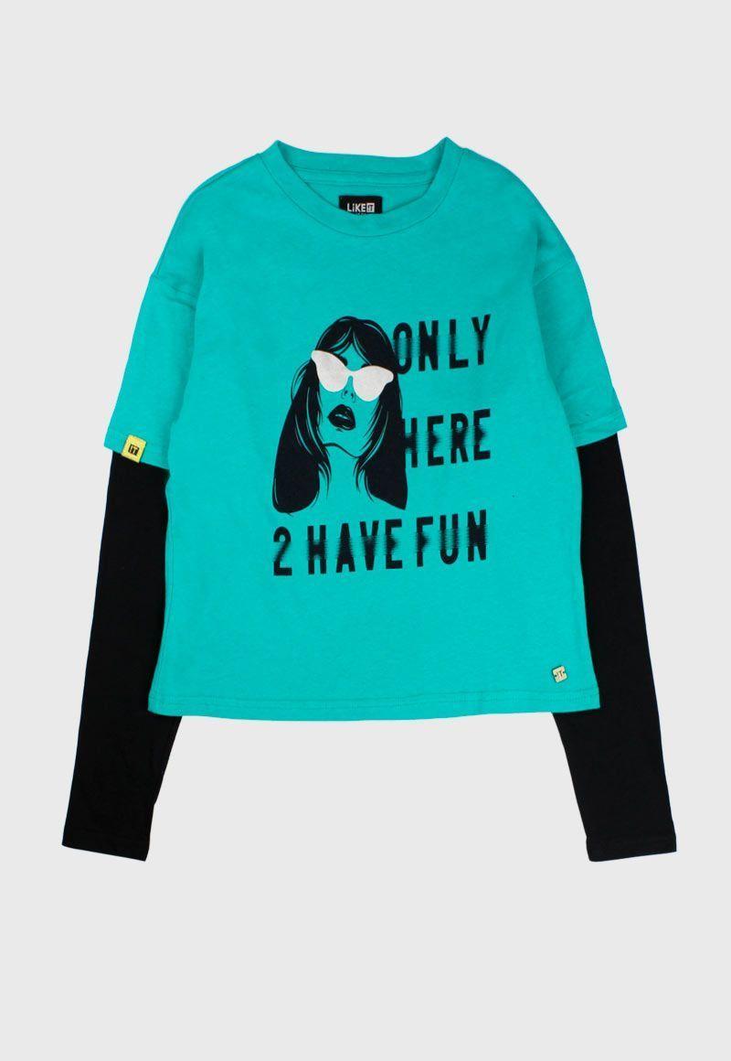 Polera teens niña estampada freed 533-0