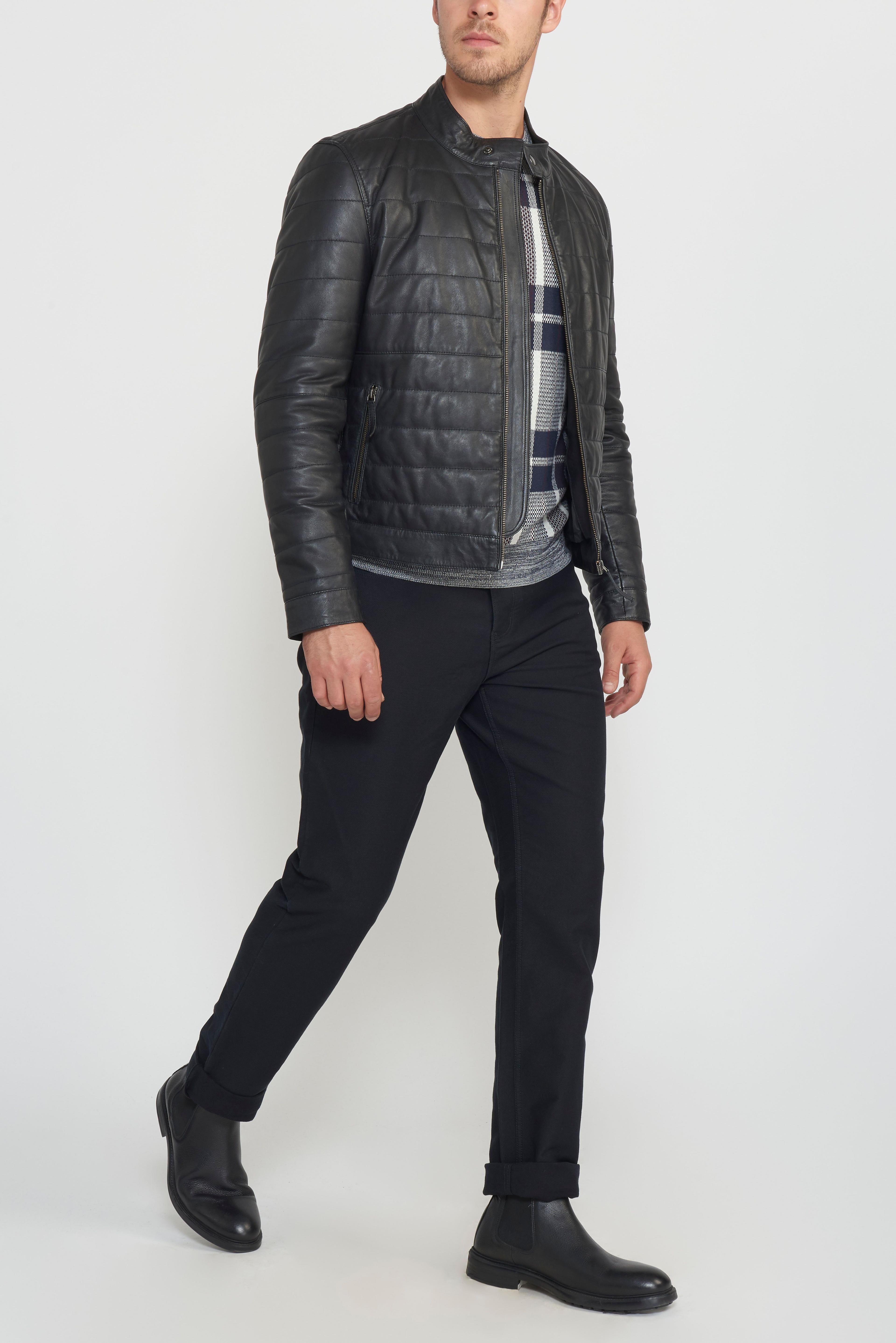 Chaqueta Casual Liso Negro-2