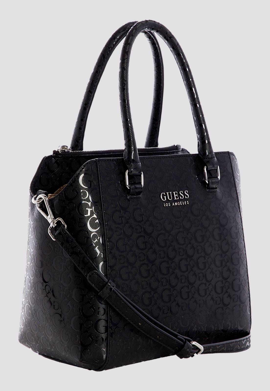 Cartera Atmore Satchel Bla Negro Guess-1