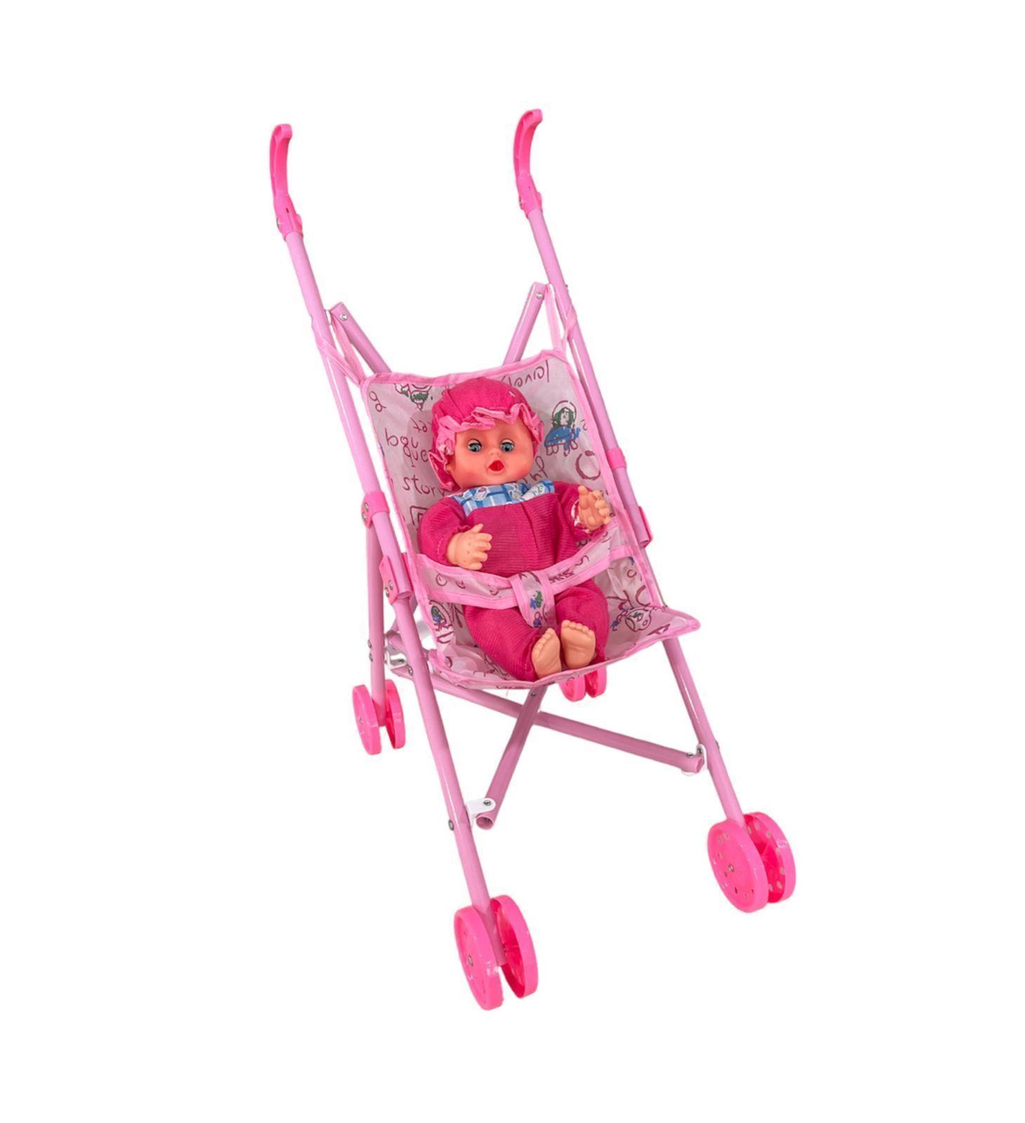 Muñeca Con Coche Para Niñas Juguete Muñeca Bebe-0