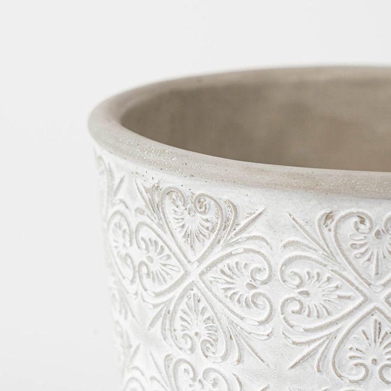 Macetero blanco LAUREL 14x12,5cm -1