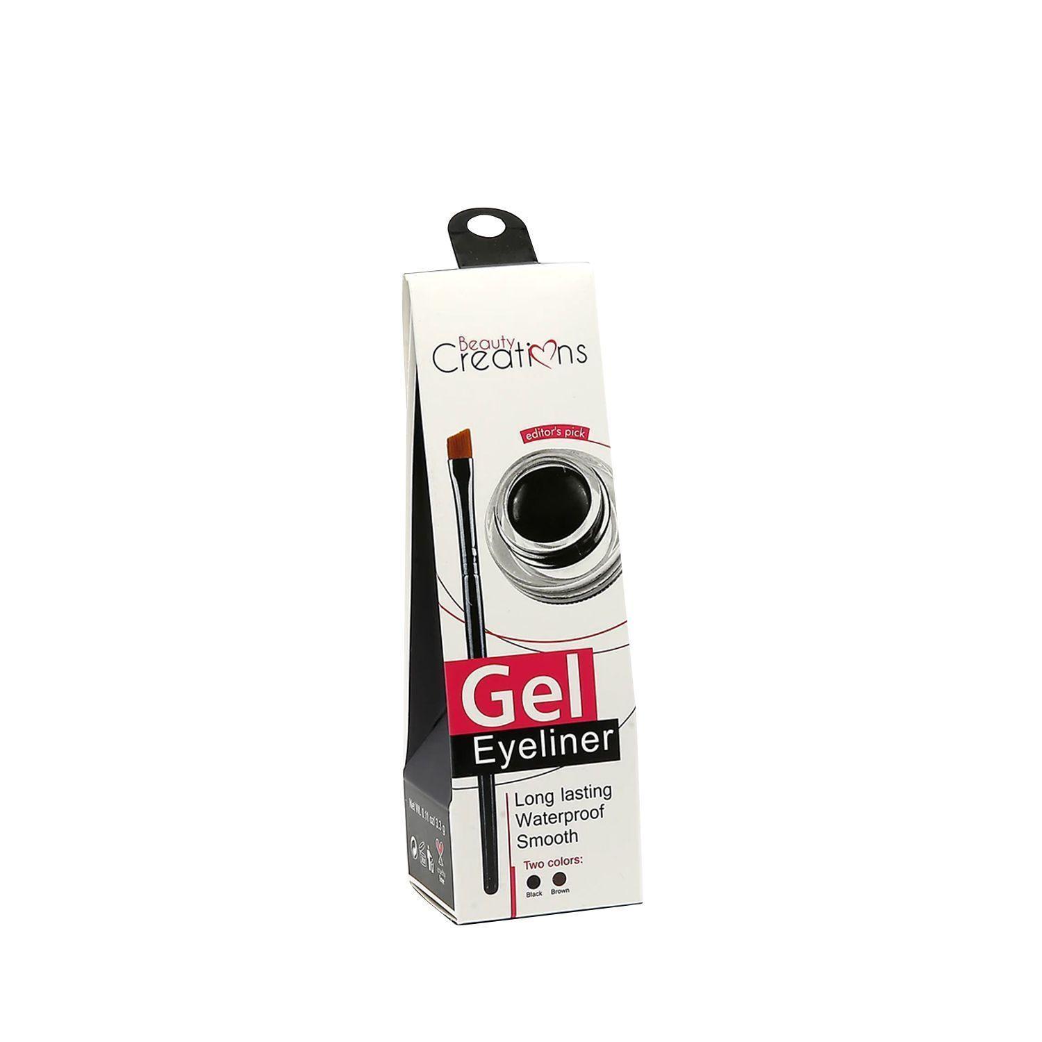 Delineador de Ojos Gel A Prueba de Agua Negro Beauty Creations-2