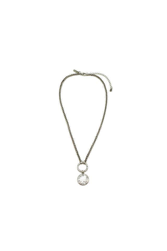 Collar Corto Plateado Black Nitro Coin Humana-0