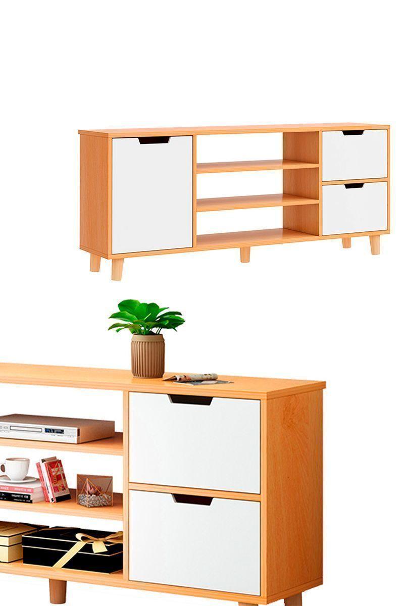 Rack para TV con Cajones Beige-3