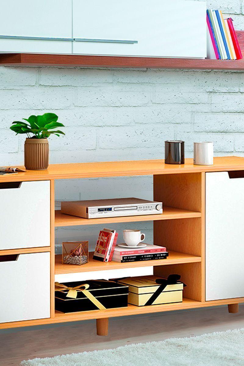 Rack para TV con Cajones Beige-1