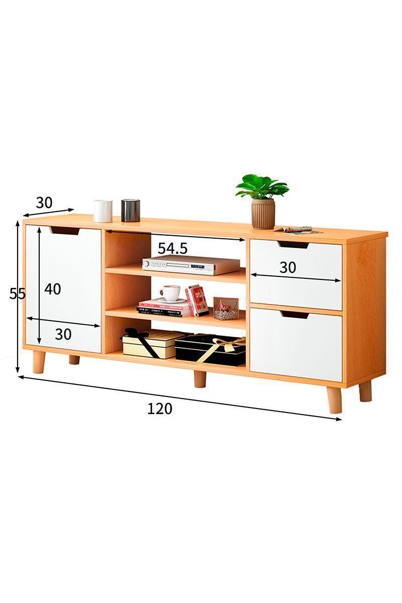Rack para TV con Cajones Beige-2