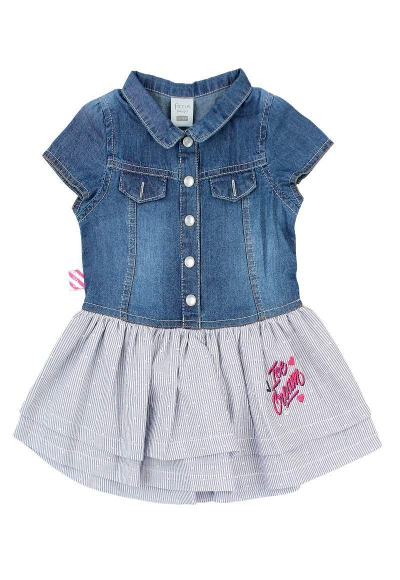 Vestido Bebé Niña Mezclilla Funny Ficcus-0
