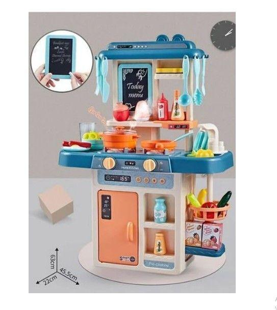 Cocina De Juguete 42 Accesorios Estilo Moderno Azul-4