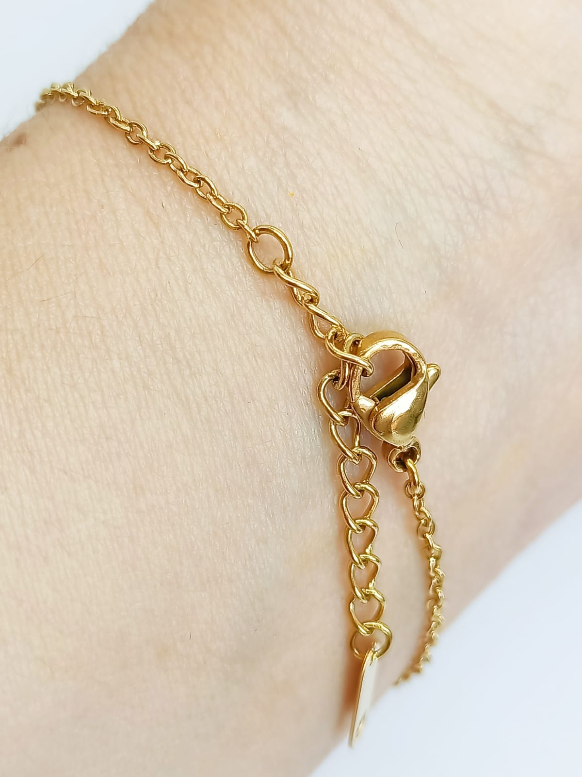 Pulsera de acero chapado en oro 18kl Esposas con Zirconios-2