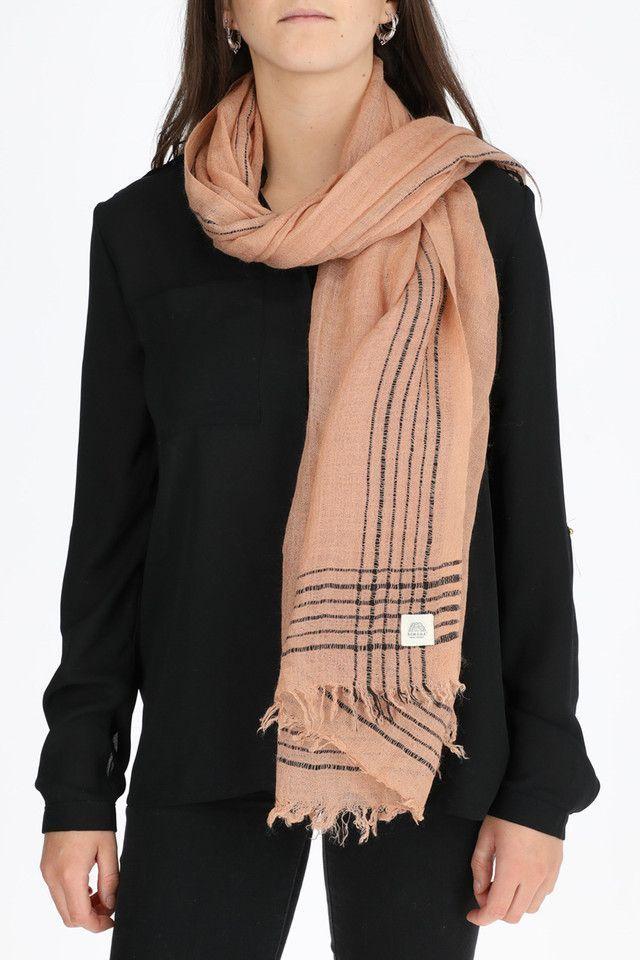 Pañuelo Liso a rayas Stripes Beige Humana-2