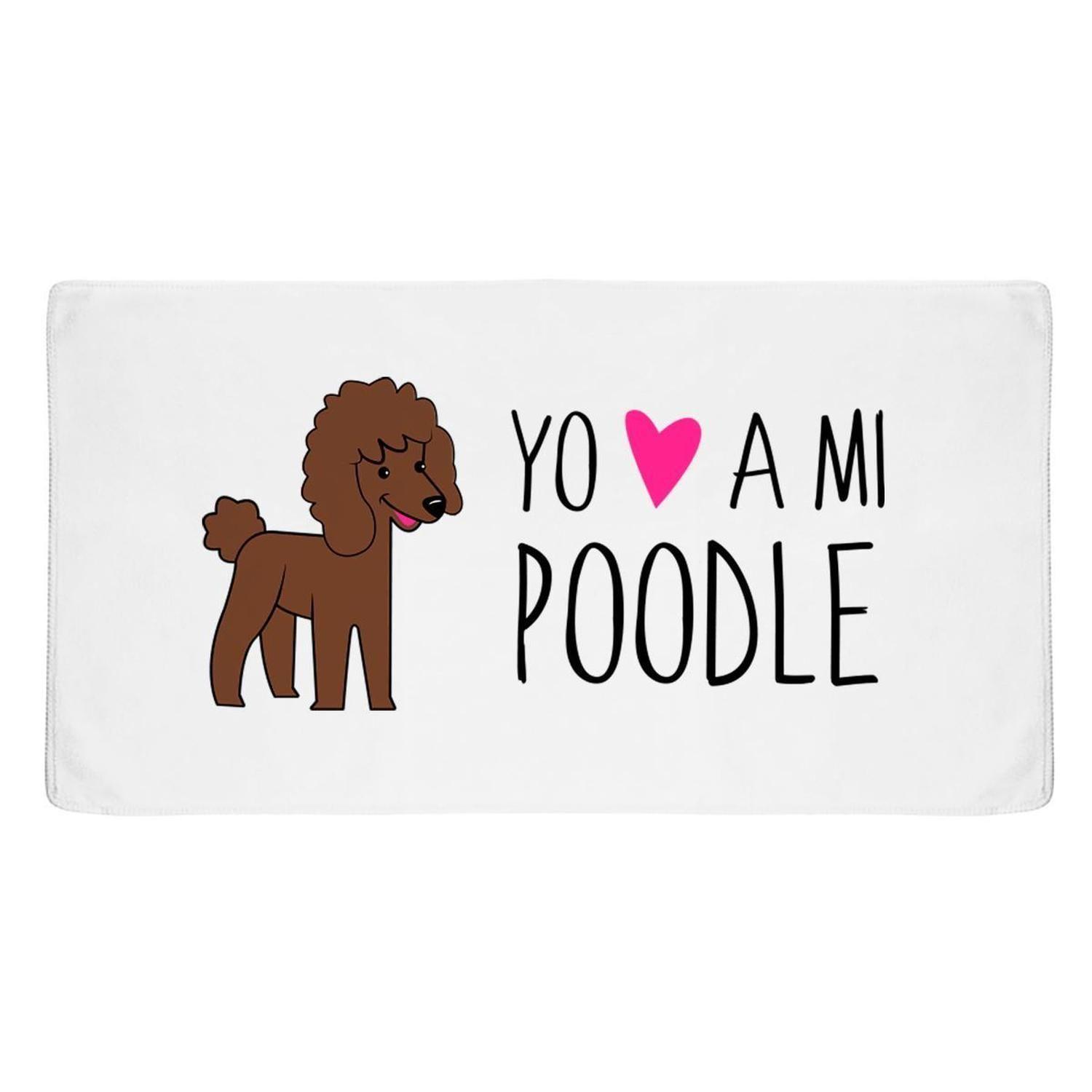 Toalla Deportiva de mano - Microfibra - Poodle cafe-0