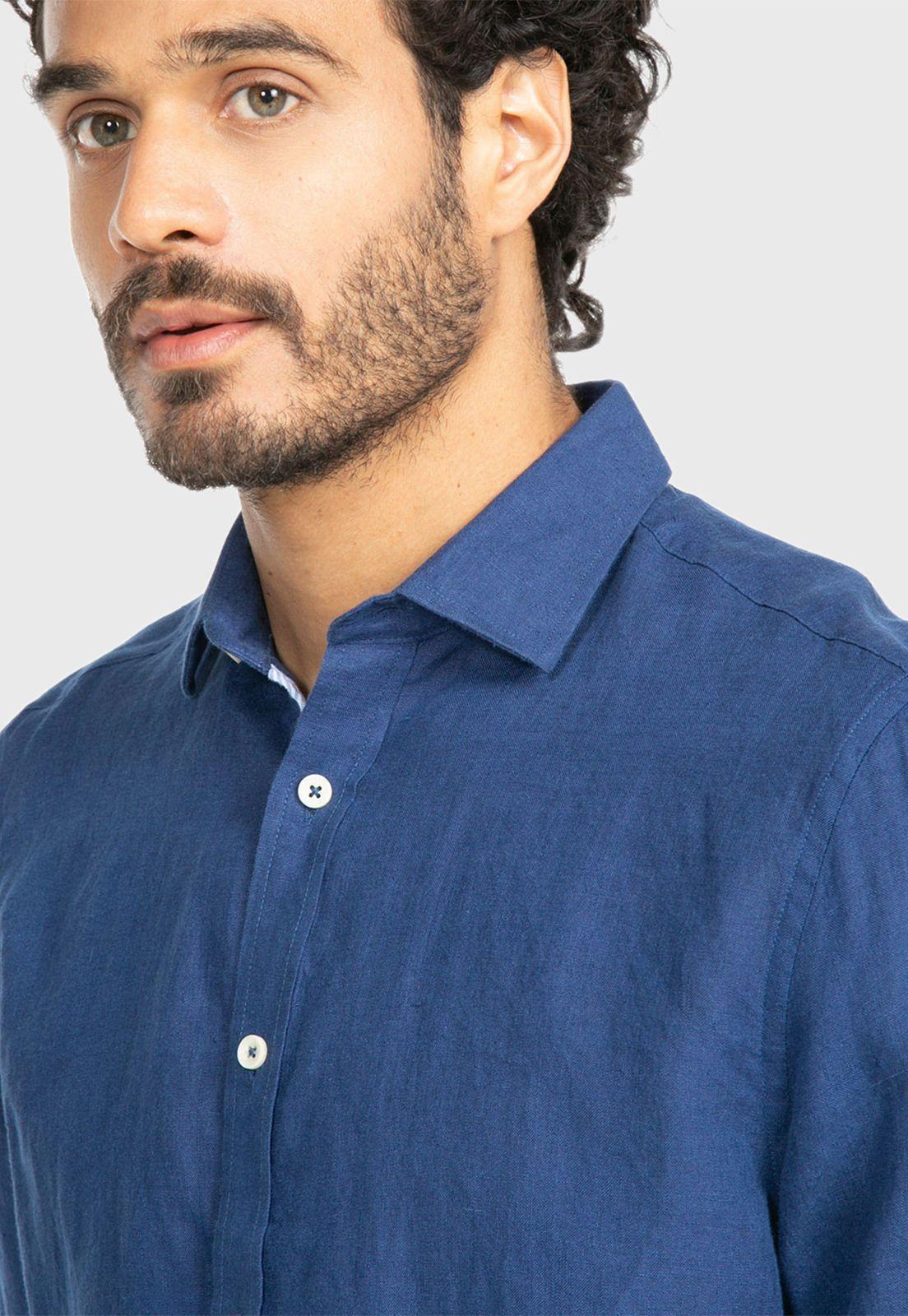 Camisa Lino Lisa Navy Arrow-2