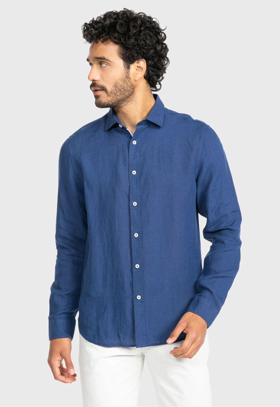 Camisa Lino Lisa Navy Arrow-0