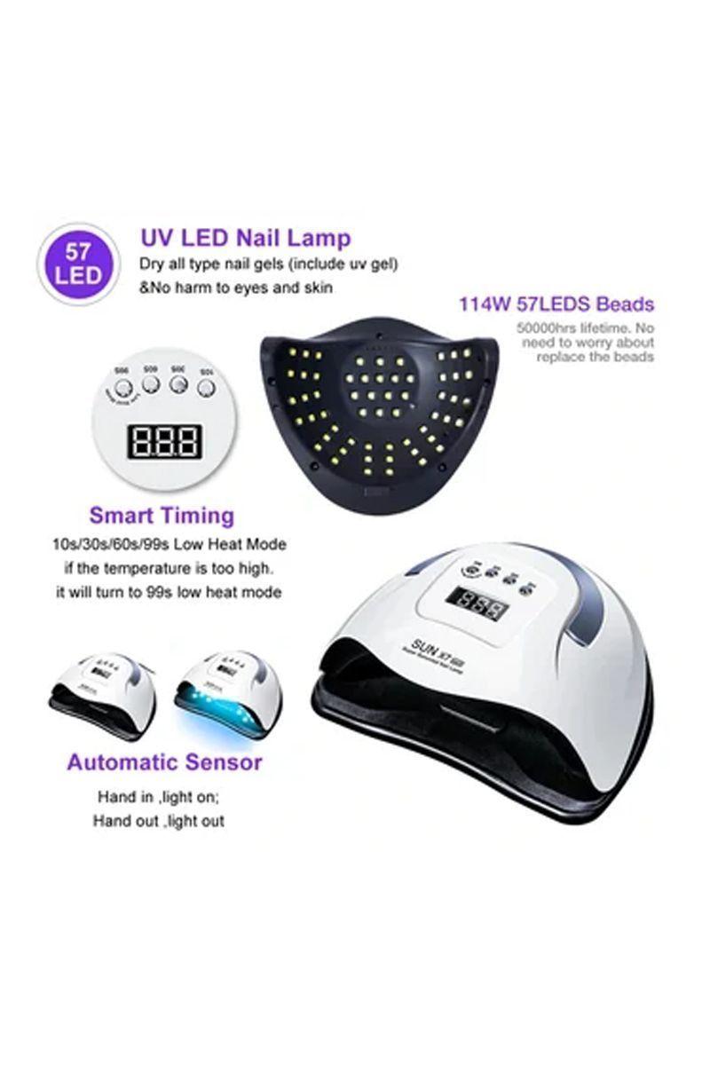 Lámpara Led Uv Manicura 180w Uñas Secador Profesional-4
