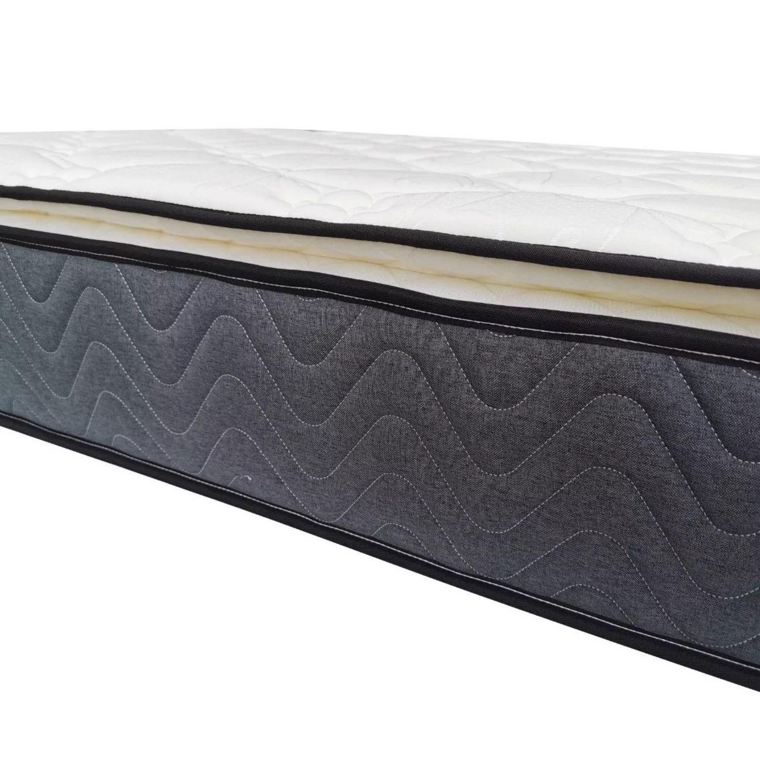 Colchón 2 Plazas De Resortes 5° Sueño Galaxy 150x190x28cm + 2 Almohadas De Regalo-6