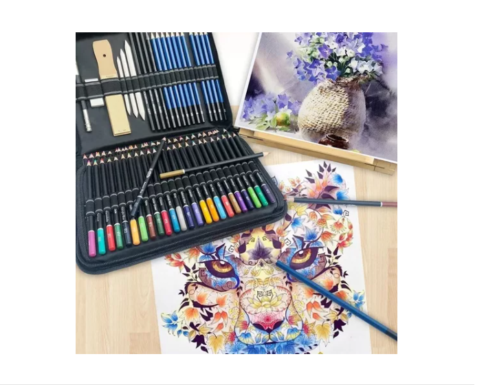 Estuche Lápices De Colores 96 Piezas Dibujo Profesional-5